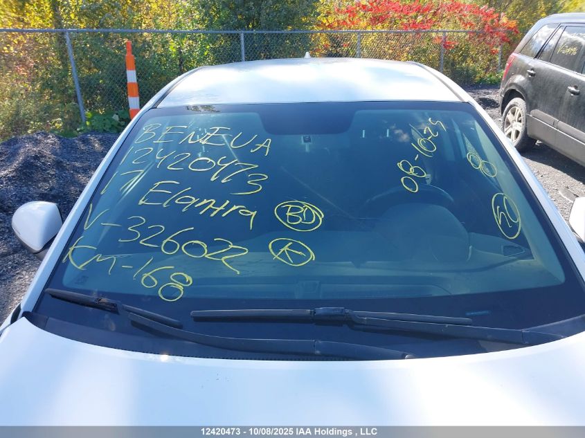 2017 Hyundai Elantra Gl VIN: KMHD84LF3HU326022 Lot: 12420473