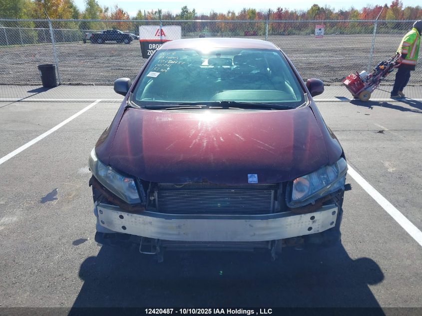 2013 Honda Civic Lx VIN: 2HGFB2F45DH012061 Lot: 12420487