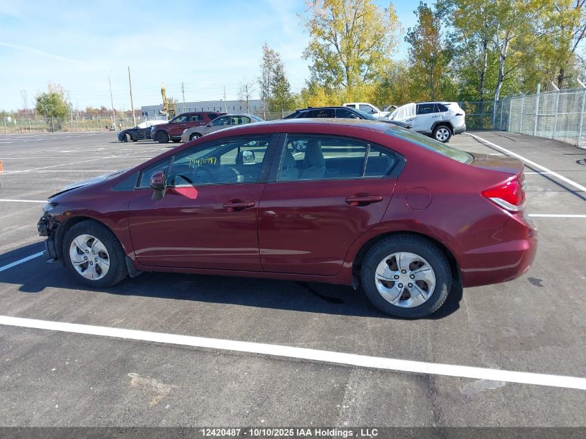 2013 Honda Civic Lx VIN: 2HGFB2F45DH012061 Lot: 12420487