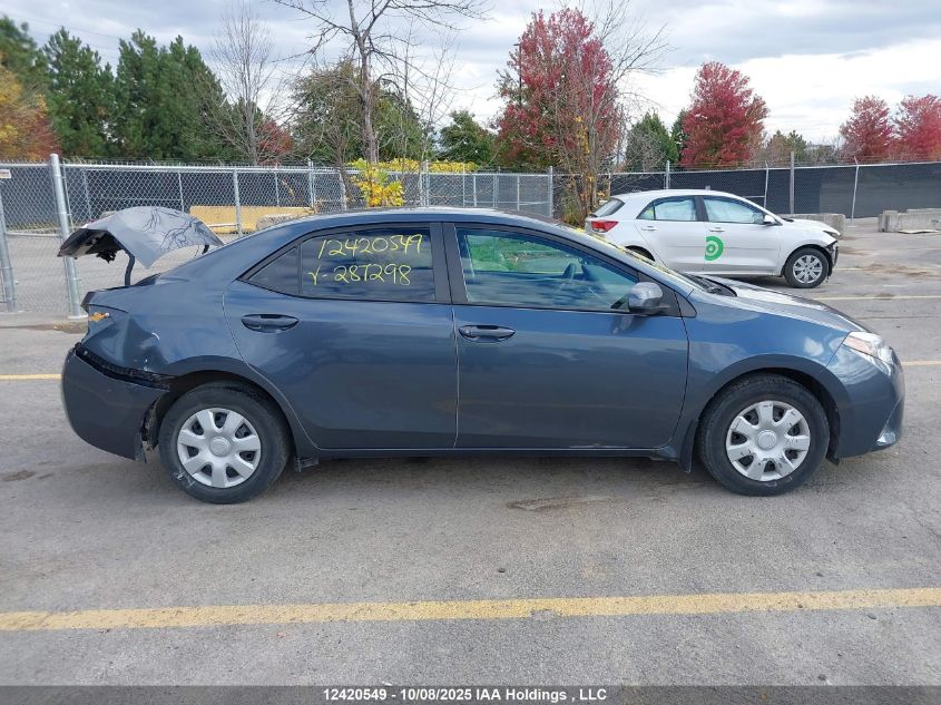 2015 Toyota Corolla Ce VIN: 2T1BURHE3FC287298 Lot: 12420549