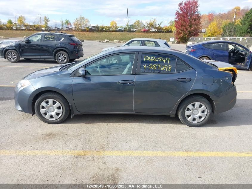 2015 Toyota Corolla Ce VIN: 2T1BURHE3FC287298 Lot: 12420549
