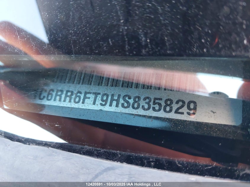 2017 Ram 1500 St VIN: 1C6RR6FT9HS835829 Lot: 12420591