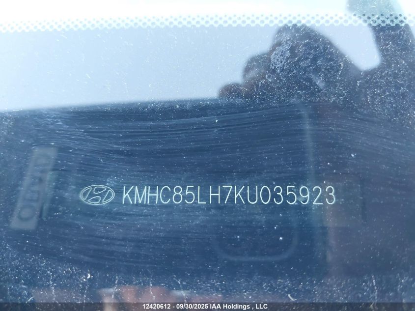 2019 Hyundai Ioniq Ev Preferred VIN: KMHC85LH7KU035923 Lot: 12420612