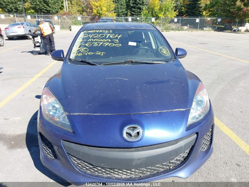 2012 Mazda 3 I VIN: JM1BL1L71C1637900 Lot: 12420764