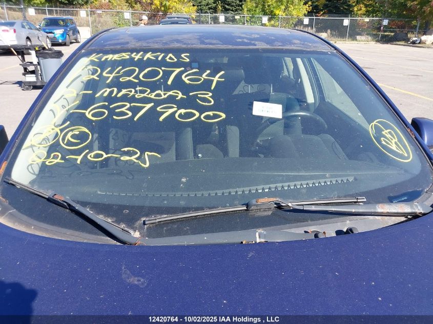 2012 Mazda 3 I VIN: JM1BL1L71C1637900 Lot: 12420764