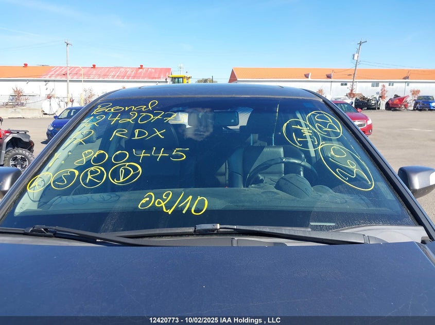 2012 Acura Rdx VIN: 5J8TB1H20CA800445 Lot: 12420773