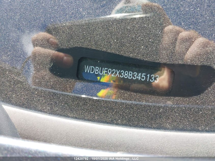 2008 Mercedes-Benz E 300 4Matic VIN: WDBUF92X38B345133 Lot: 12420792