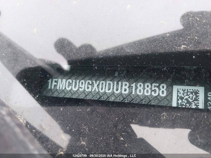 2013 Ford Escape Se VIN: 1FMCU9GX0DUB18858 Lot: 12420799