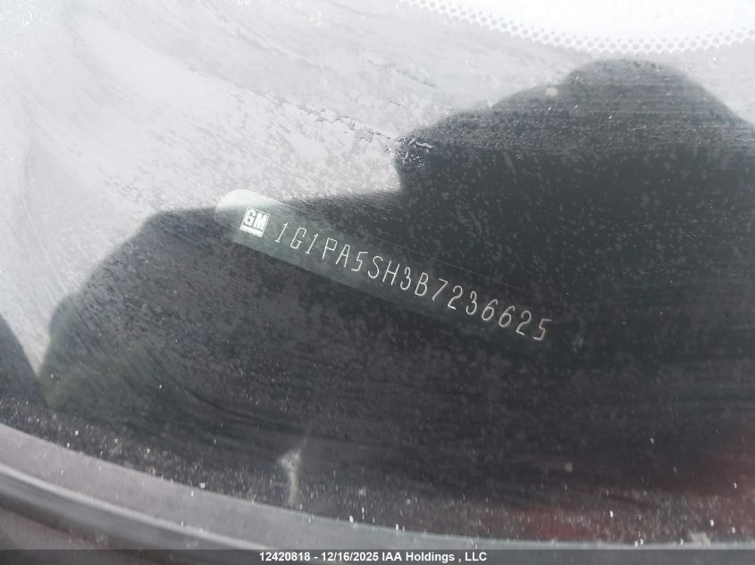 2011 Chevrolet Cruze Ls VIN: 1G1PA5SH3B7236625 Lot: 12420818