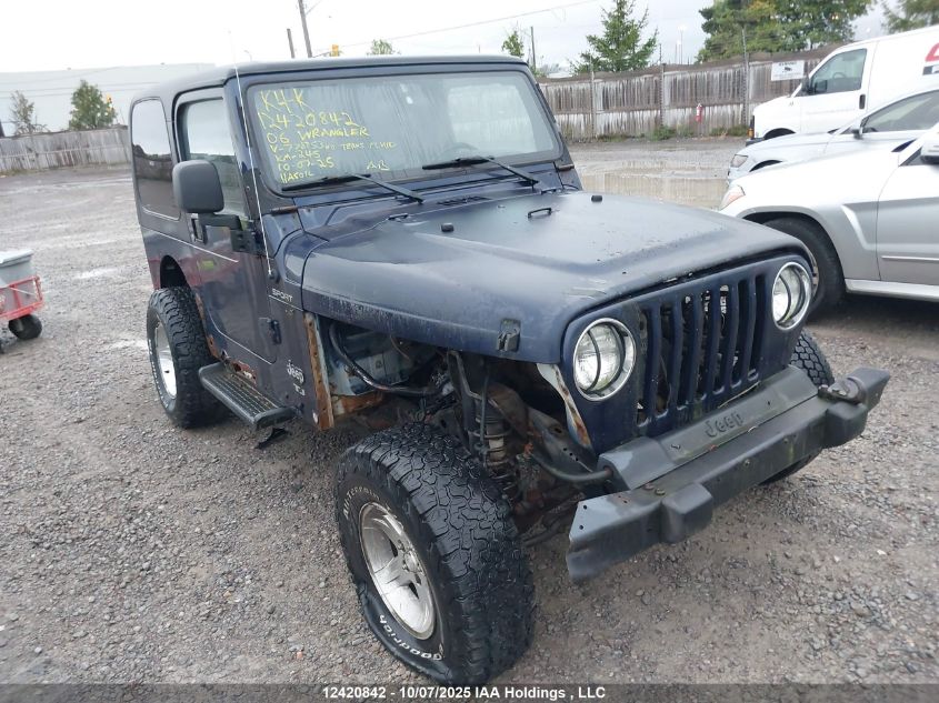 2006 Jeep Wrangler / Tj Sport VIN: 1J4FA49S66P778753 Lot: 12420842