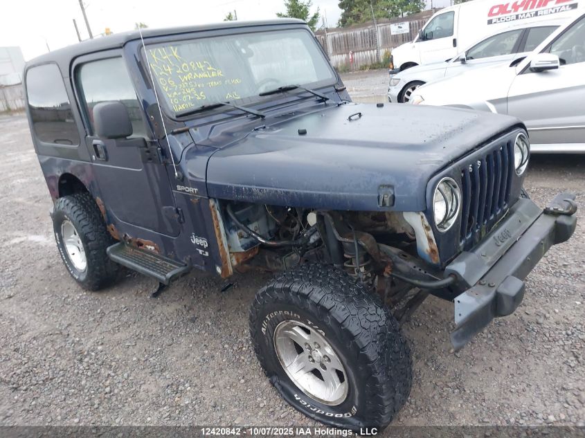 2006 Jeep Wrangler / Tj Sport VIN: 1J4FA49S66P778753 Lot: 12420842