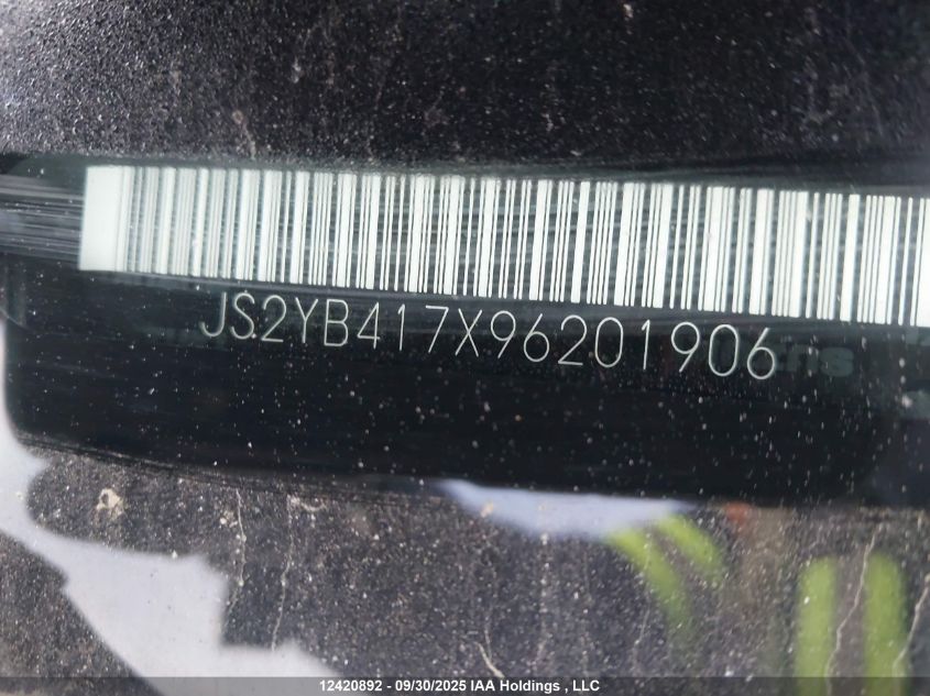 2009 Suzuki Sx4 Jlx VIN: JS2YB417X96201906 Lot: 12420892