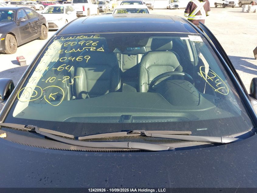 2020 Hyundai Elantra Luxury VIN: KMHD84LF5LU110469 Lot: 12420926