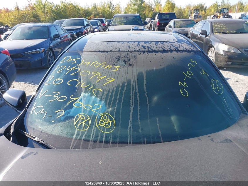 2020 Honda Civic Sport VIN: SHHFK7G47LU304002 Lot: 12420949