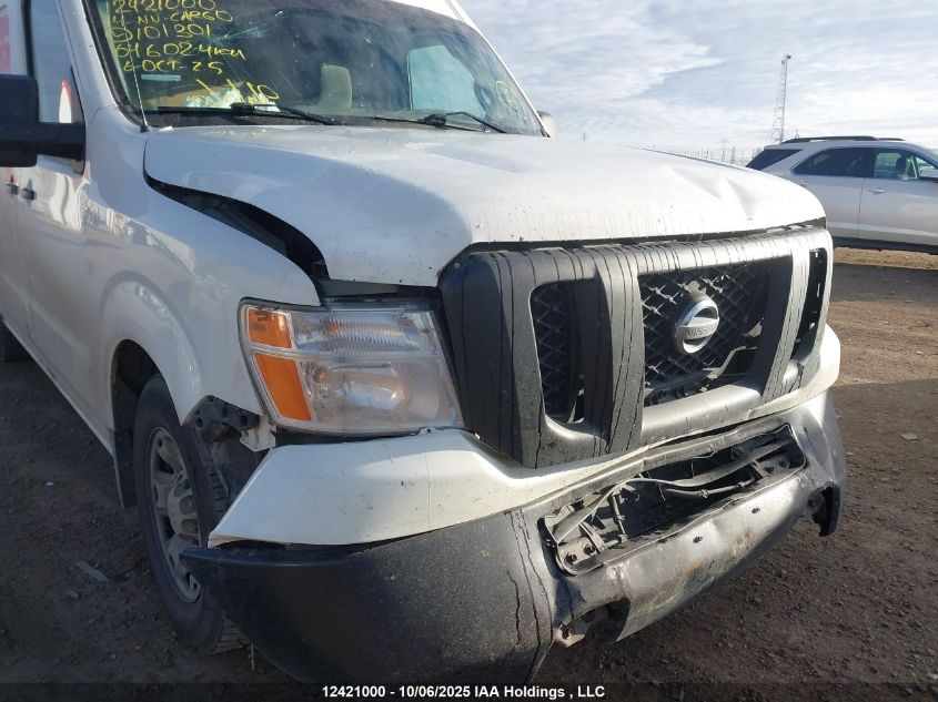 2014 Nissan Nv Cargo Nv2500 Hd Sv V6 VIN: 1N6BF0LY2EN101301 Lot: 12421000