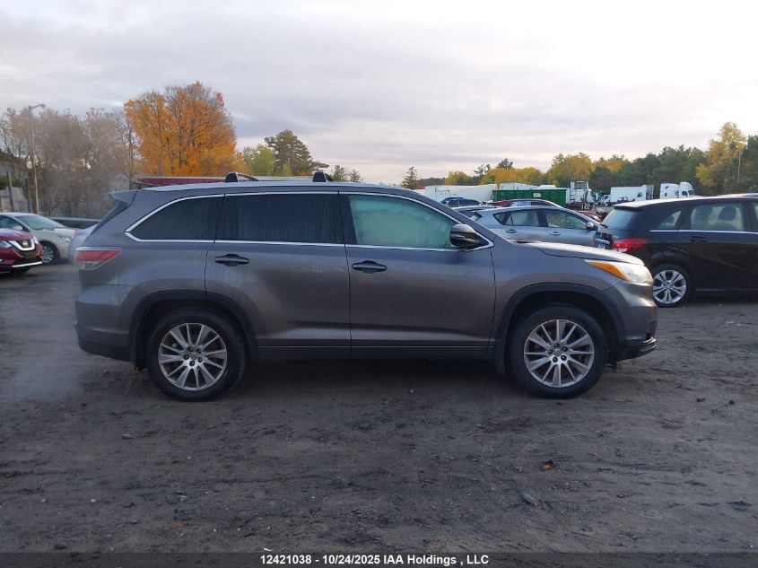 2015 Toyota Highlander Xle VIN: 5TDJKRFH1FS173693 Lot: 12421038