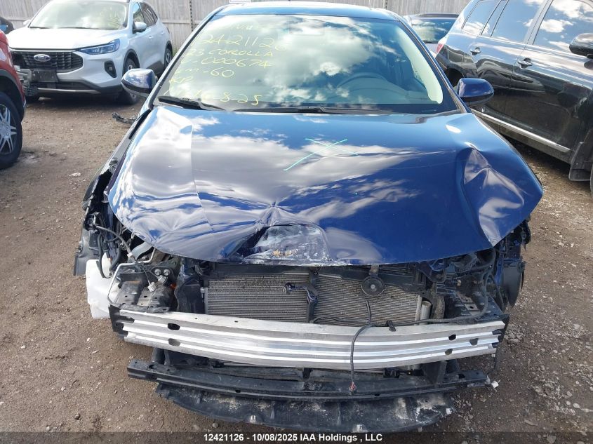 2023 Toyota Corolla Le VIN: 5YFB4MDE4PP000674 Lot: 12421126