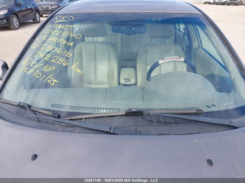 2003 Nissan Altima S/Sl VIN: 1N4AL11E53C280616 Lot: 12421140