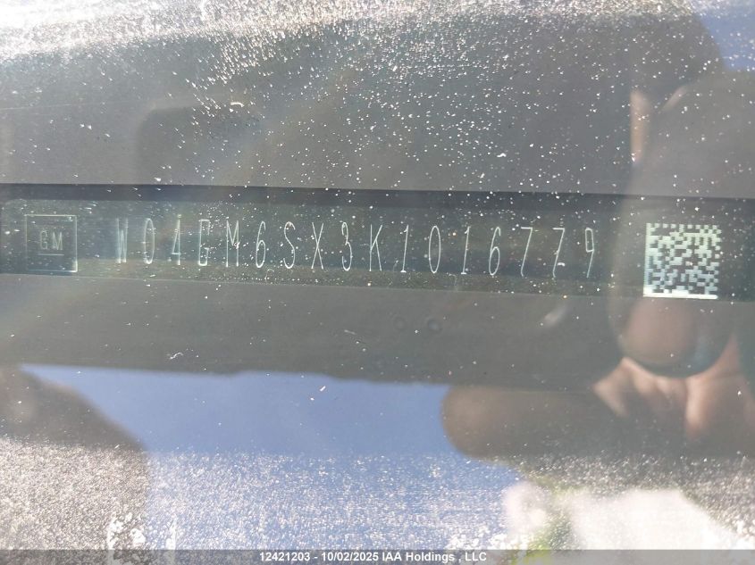 2019 Buick Regal Preferred Ii VIN: W04GM6SX3K1016779 Lot: 12421203