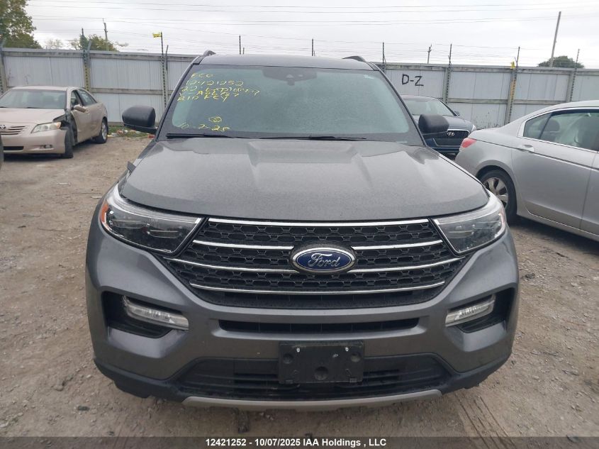 2022 Ford Explorer Xlt VIN: 1FMSK8DHXNGA06187 Lot: 12421252