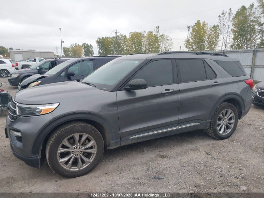 2022 Ford Explorer Xlt VIN: 1FMSK8DHXNGA06187 Lot: 12421252