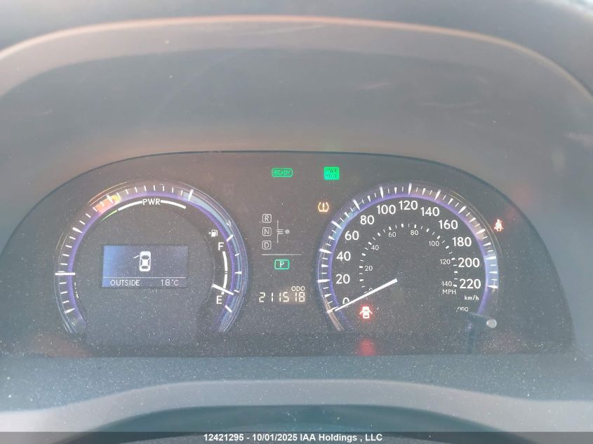 2011 Lexus Hs 250H VIN: JTHBB1BA2B2042741 Lot: 12421295