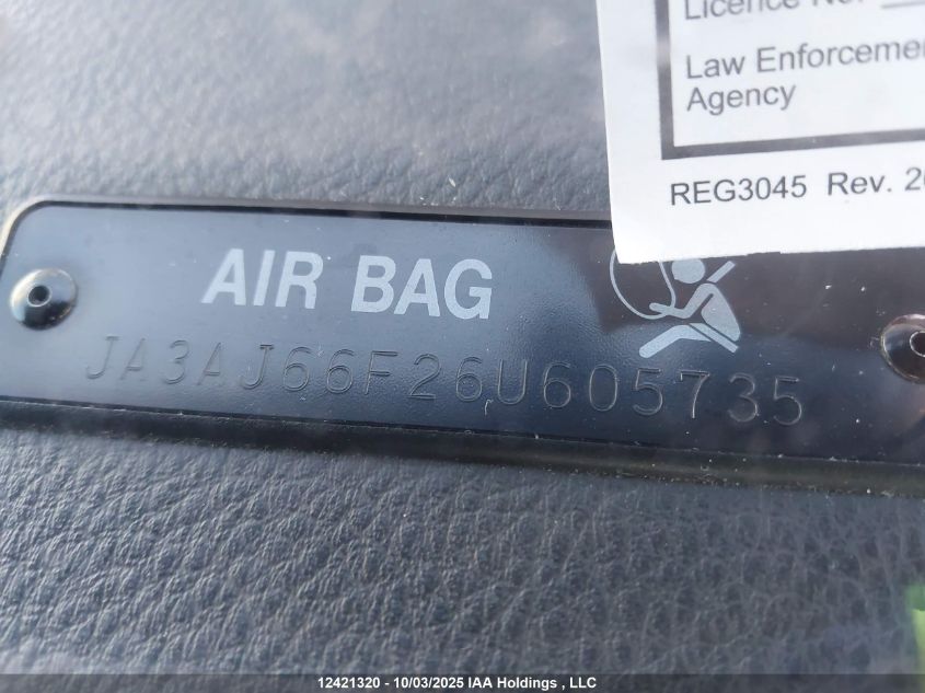 2006 Mitsubishi Lancer Ralliart VIN: JA3AJ66F26U605735 Lot: 12421320