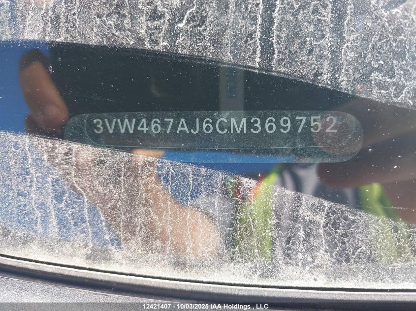 2012 Volkswagen Jetta Gli VIN: 3VW467AJ6CM369752 Lot: 12421407