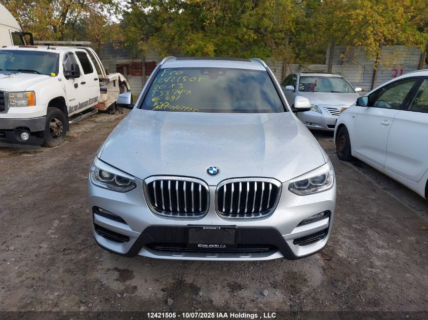 2020 BMW X3 xDrive30I VIN: 5UXTY5C07LLT33747 Lot: 12421505