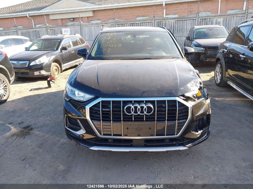 2023 Audi Q3 40 Komfort VIN: WA1AUCF35P1129457 Lot: 12421596