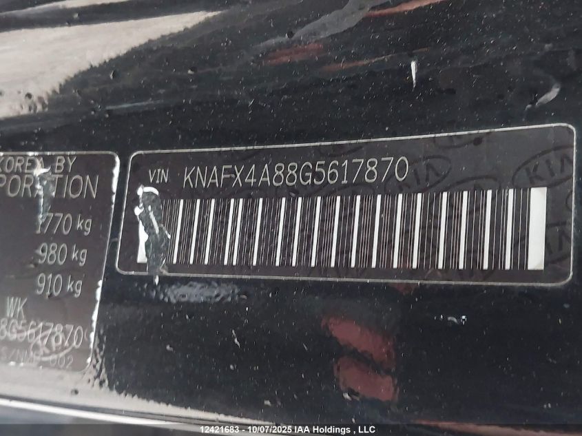 2016 Kia Forte 2.0L Ex/2.0L Ex Se VIN: KNAFX4A88G5617870 Lot: 12421683