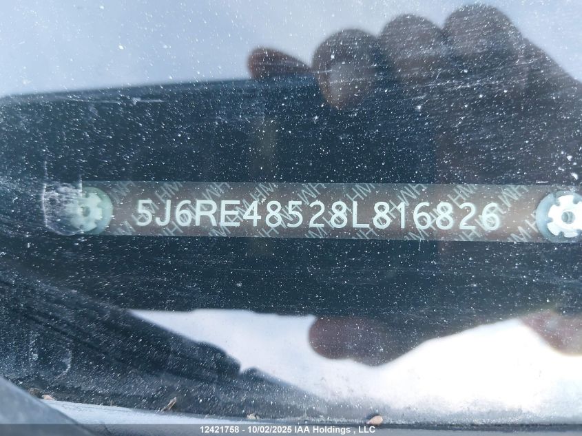 2008 Honda Cr-V Ex VIN: 5J6RE48528L816826 Lot: 12421758