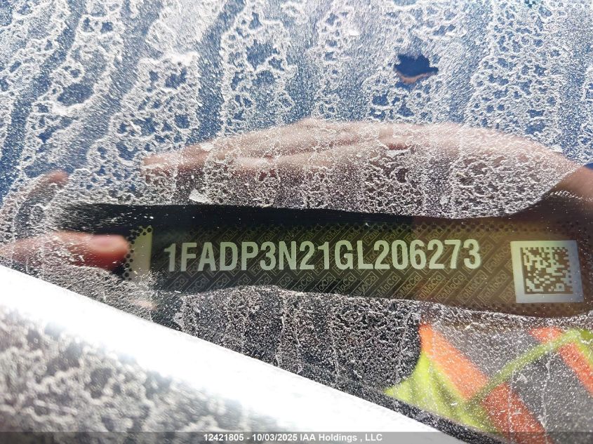 2016 Ford Focus Titanium VIN: 1FADP3N21GL206273 Lot: 12421805