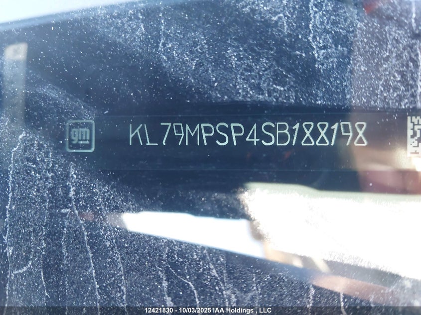 2025 Chevrolet Trailblazer Lt VIN: KL79MPSP4SB188198 Lot: 12421830