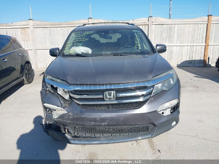 2016 Honda Pilot Touring VIN: 5FNYF6H97GB511417 Lot: 12421835