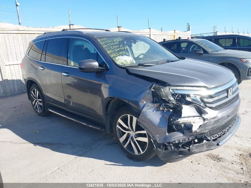 2016 Honda Pilot Touring VIN: 5FNYF6H97GB511417 Lot: 12421835