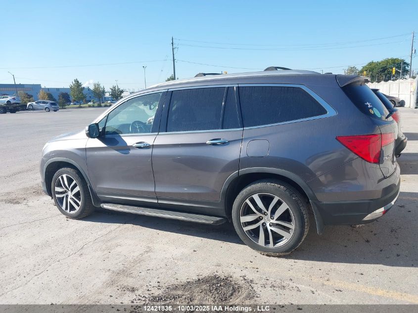 2016 Honda Pilot Touring VIN: 5FNYF6H97GB511417 Lot: 12421835