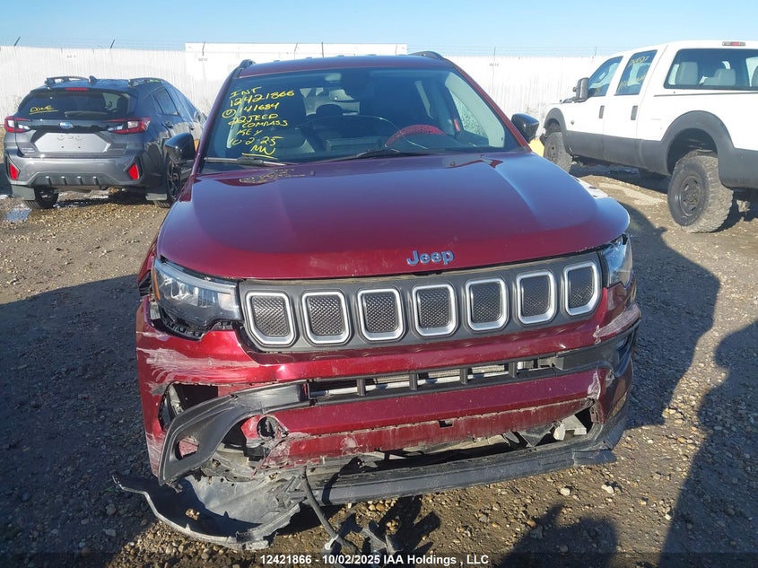 2022 Jeep Compass Latitude VIN: 3C4NJDBB9NT141684 Lot: 12421866