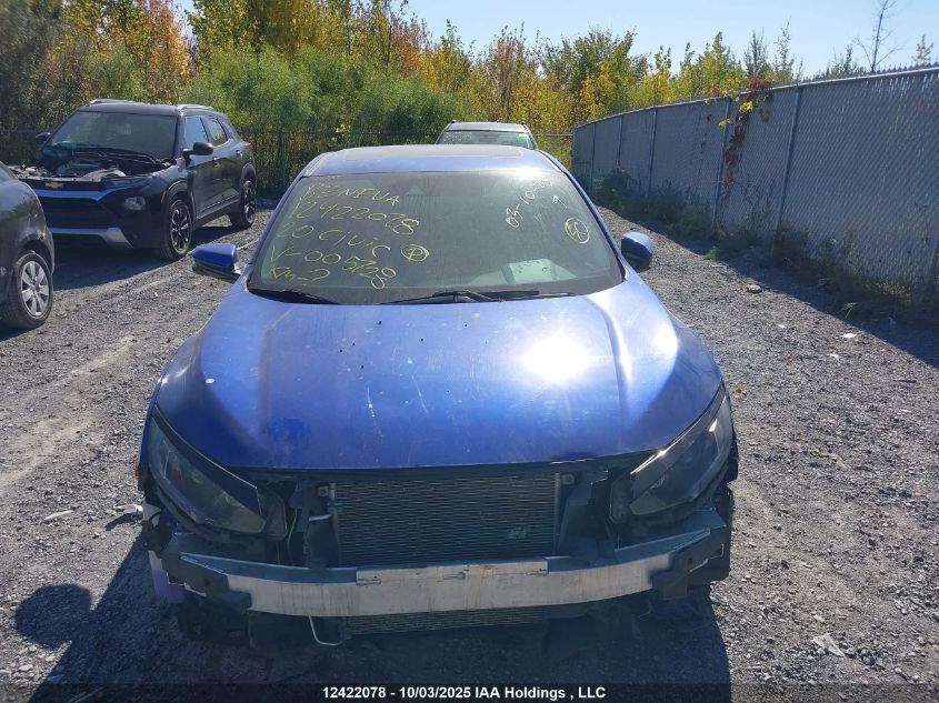 2020 Honda Civic Ex VIN: 2HGFC2F73LH005728 Lot: 12422078