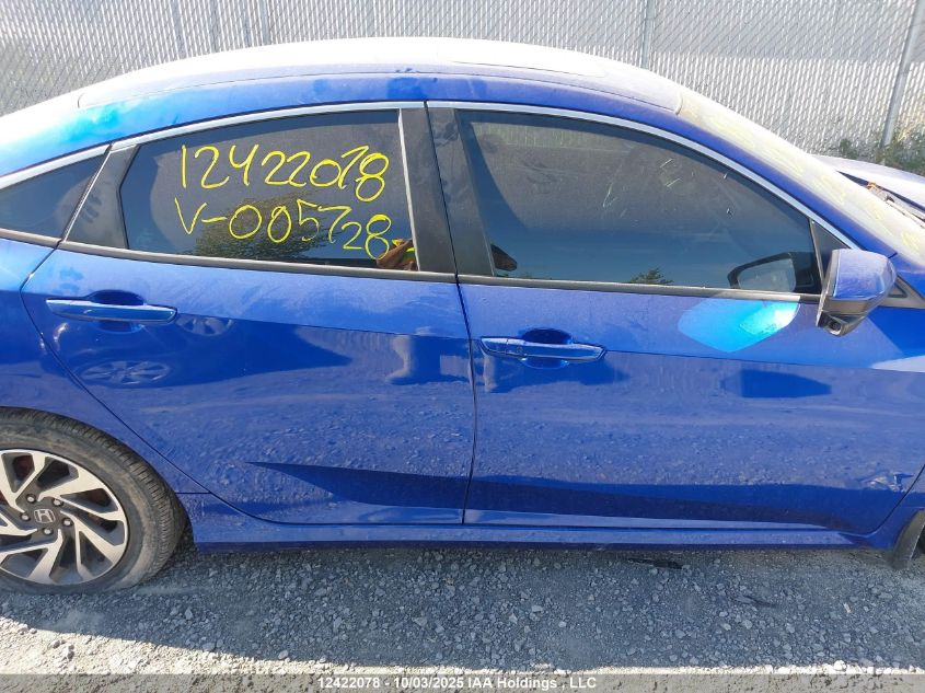 2020 Honda Civic Ex VIN: 2HGFC2F73LH005728 Lot: 12422078