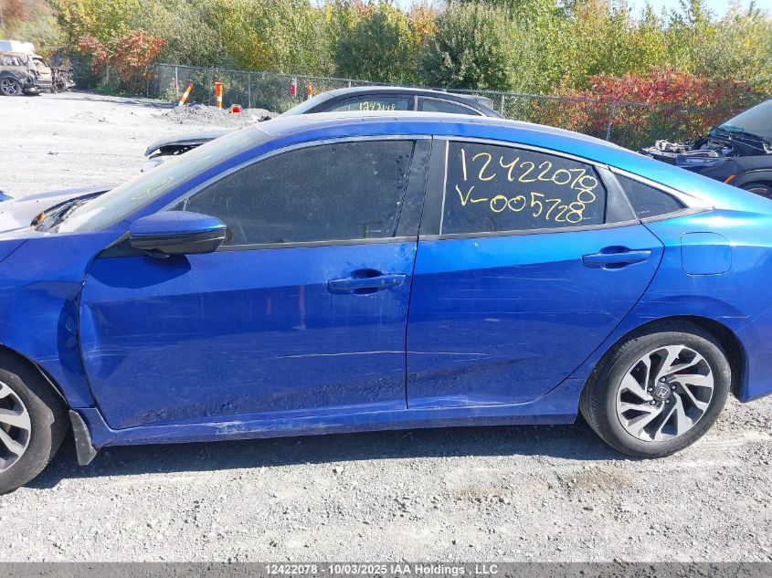 2020 Honda Civic Ex VIN: 2HGFC2F73LH005728 Lot: 12422078