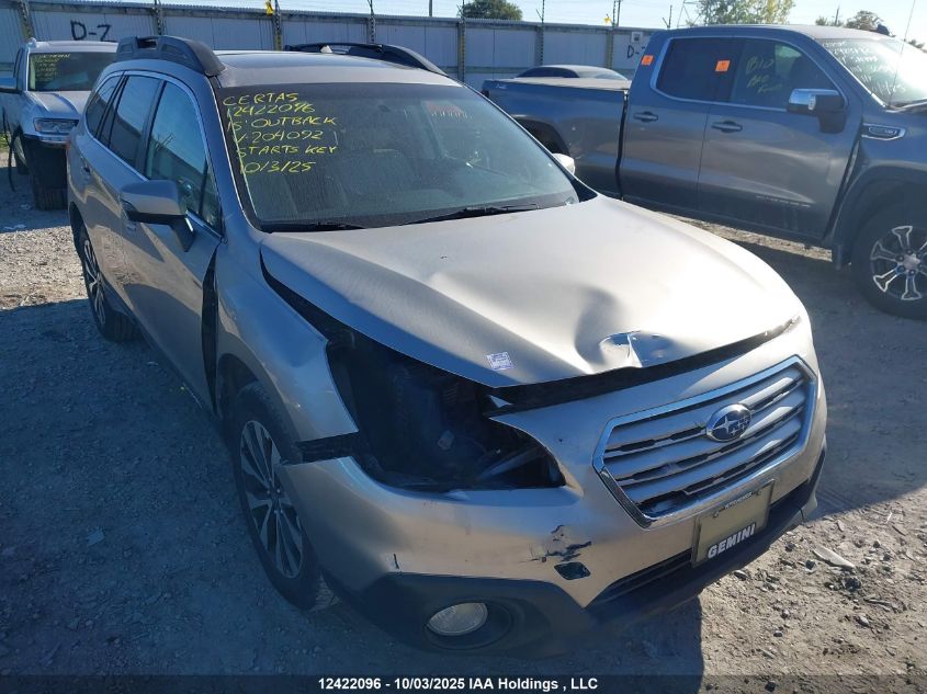 2015 Subaru Outback 2.5I Limited VIN: 4S4BSCLC1F3204092 Lot: 12422096