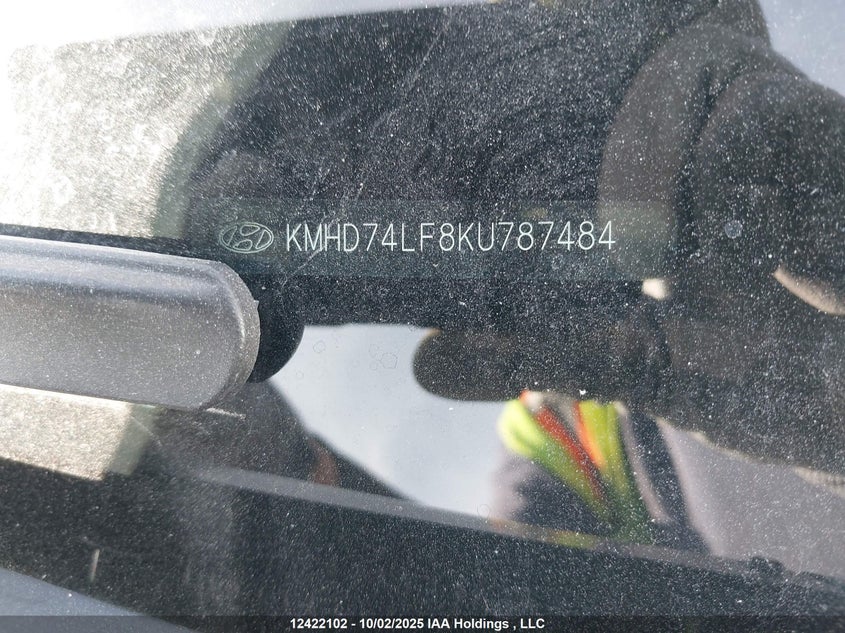 2019 Hyundai Elantra Se VIN: KMHD74LF8KU787484 Lot: 12422102