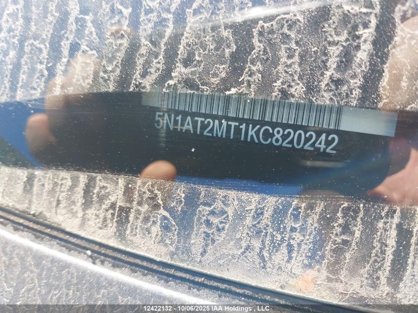 2019 Nissan Rogue S/Sl/Sv VIN: 5N1AT2MT1KC820242 Lot: 12422132