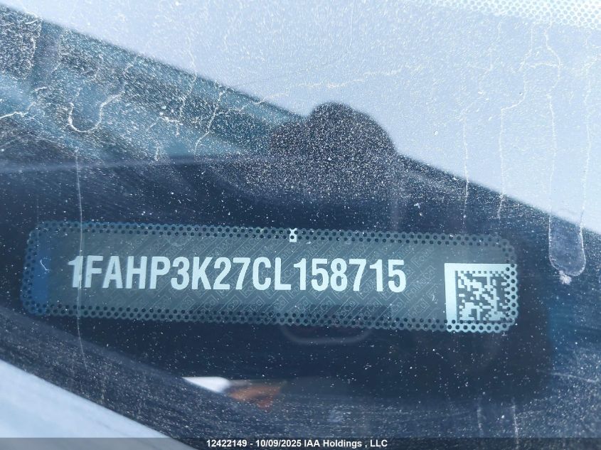 2012 Ford Focus Se VIN: 1FAHP3K27CL158715 Lot: 12422149