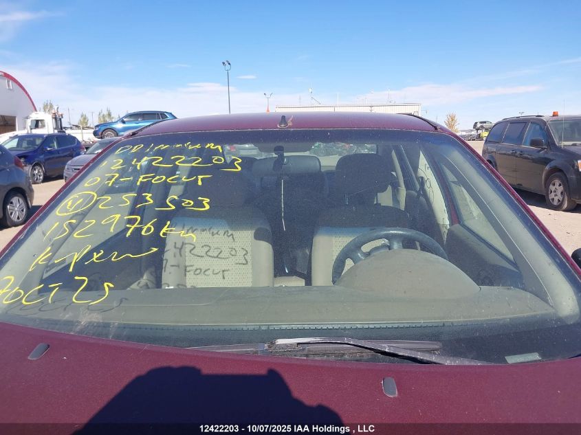 2007 Ford Focus S/Se/Ses VIN: 1FAFP34N37W253503 Lot: 12422203