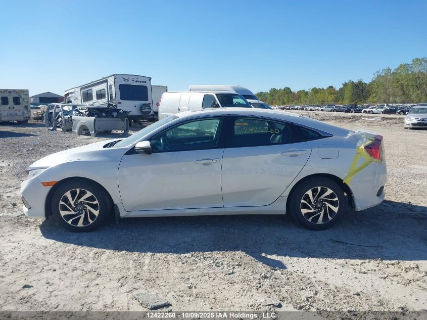 2020 Honda Civic Ex VIN: 2HGFC2F76LH000037 Lot: 12422260