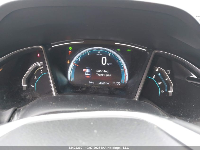 2020 Honda Civic Ex VIN: 2HGFC2F76LH000037 Lot: 12422260