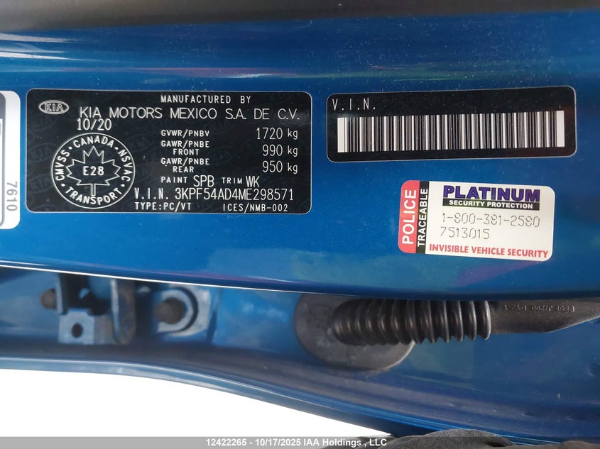 2021 Kia Forte Ex/Ex Premium/Ex+ VIN: 3KPF54AD4ME298571 Lot: 12422265