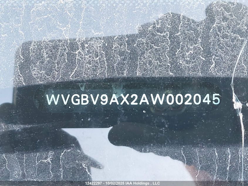 2010 Volkswagen Tiguan 2.0 Tsi Comfortline/2.0 Tsi Highline/2.0 Tsi Trendline VIN: WVGBV9AX2AW002045 Lot: 12422297